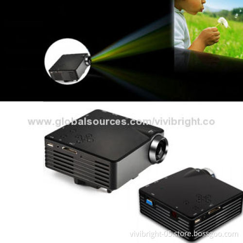 mini projector cheap small with VGA HDMI port connect computer cellphone factory wholesale not 3LCD